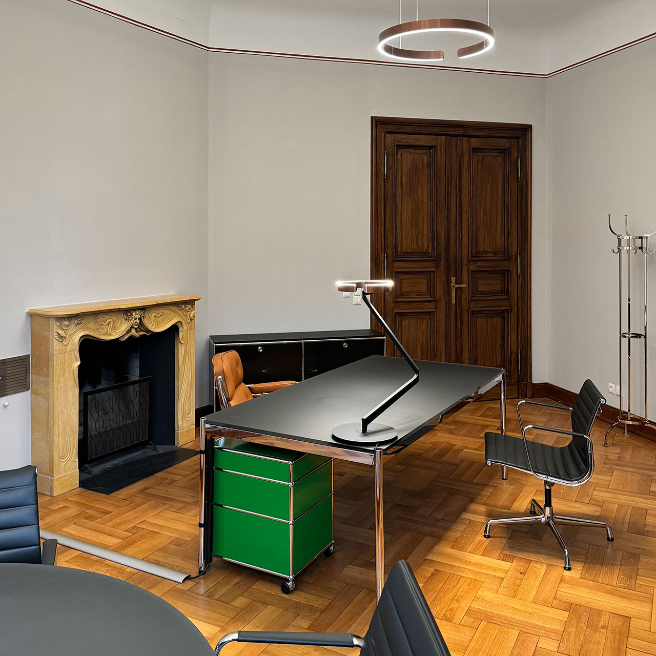 Occhio Gioia + USM Haller + Vitra Eames Chair